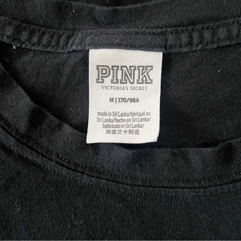 Victoria’s Secret PINK Black Sequins Bling Long Sleeve Tee | M - Picture 2 of 9